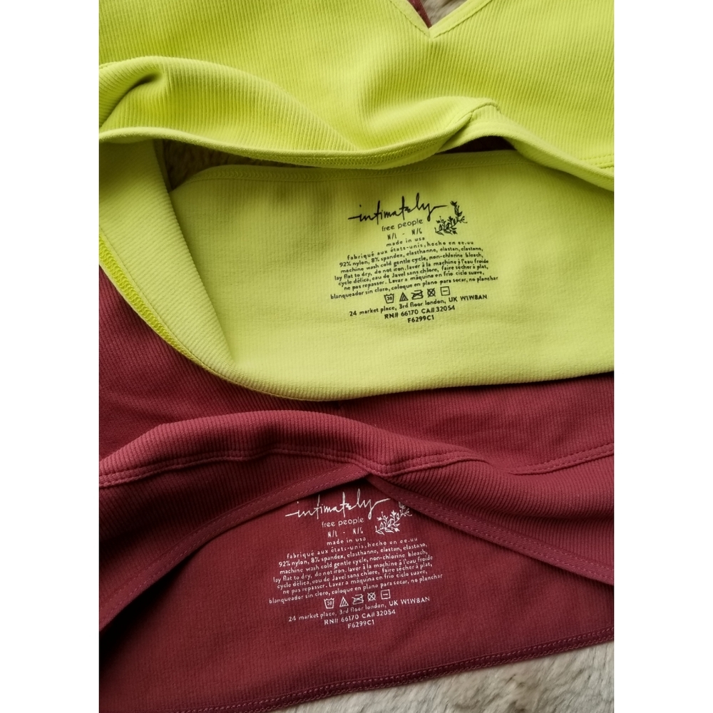 LAST SET!🆕️Bundle of 2 Free People Longline Bras - Picture 7 of 8